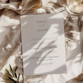 Invitation Mariage élégant noir et blanc avec calligraphie