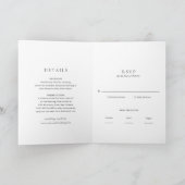 Invitation Mariage Élégant Noir et Blanc Classique (Intérieur)