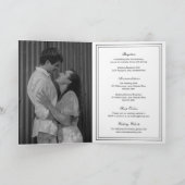 Invitation Mariage Élégant Noir et Blanc Classique (Intérieur)