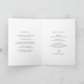 Invitation Mariage Élégant Noir et Blanc Classique (Intérieur)
