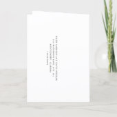 Invitation Mariage Élégant Noir et Blanc Classique (Dos)