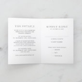 Invitation Mariage Élégant Noir et Blanc Classique (Intérieur)