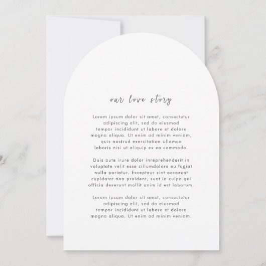 Invitation Mariage élégant noir et blanc intemporel (Dos)