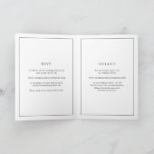 Invitation Mariage élégant noir et blanc intemporel (Intérieur)