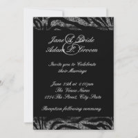 Mariage élégant noir et blanc zèbre
