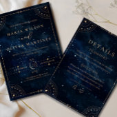 Invitation Mariage Élégant Nuit Étoilée Céleste