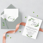Invitation Mariage Élégant Oh Oui Nous L'Avons Fait Olive Or