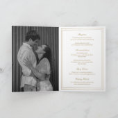 Invitation Mariage Élégant Or Classique (Intérieur)