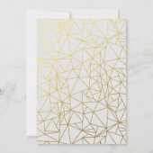 Invitation Mariage élégant or et blanc (Dos)