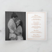 Invitation Mariage Élégant Orange Citrouille Classique (Intérieur)