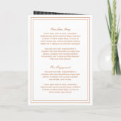 Invitation Mariage Élégant Orange Citrouille Classique (Dos)