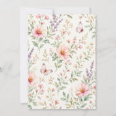 Invitation Mariage élégant papillon floral (Dos)