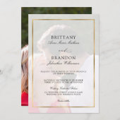 Invitation Mariage élégant photo moderne (Devant / Derrière)