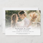 Invitation Mariage élégant Photo transition en douceur (Devant)