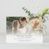 Invitation Mariage élégant Photo transition en douceur (Debout devant)