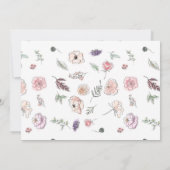 Invitation Mariage Élégant Plat Moderne Botanique Branche Ver (Dos)