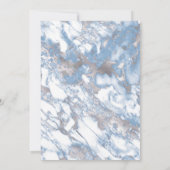 Invitation Mariage élégant poussiéreux bleu argenté Chic (Dos)