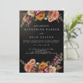 Invitation Mariage Élégant Rose (Debout devant)