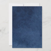 Invitation Mariage Élégant Rose ⎮Bleu Moderne & Or (Dos)
