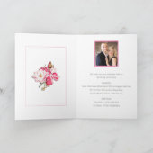 Invitation Mariage élégant rose Floral Magnolia (Intérieur)