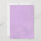 Invitation Mariage Élégant Rose Lilac Violet Long-Stemmed (Dos)