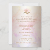 Invitation Mariage Élégant Rose Marbre Crème (Dos)