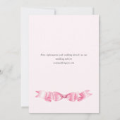 Invitation Mariage Élégant Rose Tendre à l'Arc Dessiné à la M (Dos)