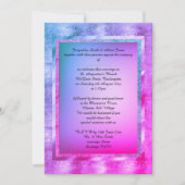 Invitation Mariage élégant, rose vif, violet à motifs multipl (Devant)