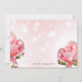 Invitation Mariage Élégant Roses Roses (Dos)