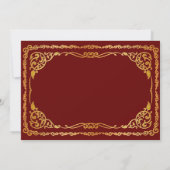 Invitation Mariage élégant rouge étonnant (Dos)