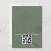 Invitation Mariage Élégant Rustique à Code QR Budget Aquarell (Dos)