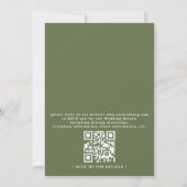 Invitation Mariage Élégant Rustique Code QR Fleurs Sauvages d (Dos)