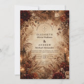 Invitation Mariage Élégant Rustique d'Automne (Devant)