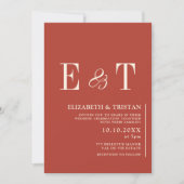 Invitation Mariage Élégant Rustique Minimaliste (Devant)