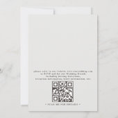 Invitation Mariage Élégant Rustique Monogramme Floral Code QR (Dos)