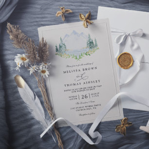 Invitation Mariage Élégant Rustique sous les Arbres de la For