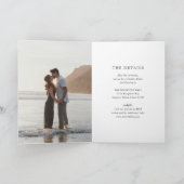 Invitation Mariage Élégant Sable Chic Côté Mer (Intérieur)