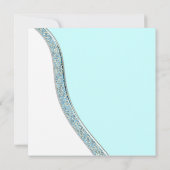 Invitation Mariage élégant sarcelle bleue (Dos)