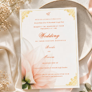Invitation Mariage élégant Sikh Mariage pendjabi