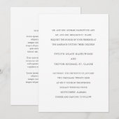 Invitation Mariage Élégant Simple (Devant / Derrière)