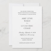 Invitation Mariage Élégant Simple (Devant)