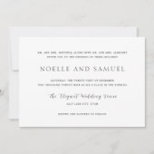 Invitation Mariage Élégant Simple (Devant)