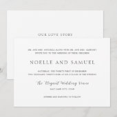 Invitation Mariage Élégant Simple (Devant / Derrière)