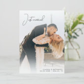 Invitation Mariage élégant simple annonce de fuite (Debout devant)