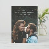 Invitation Mariage élégant simple photo QR Code RSVP (Debout devant)