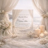 Invitation Mariage élégant sur la côte de la plage