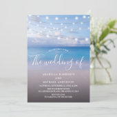 Invitation Mariage élégant sur la plage (Debout devant)