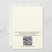 Invitation Mariage élégant tournesol rustique moderne code QR (Dos)