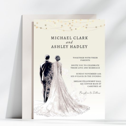 Invitation Mariage Élégant Traditionnel