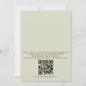 Invitation Mariage Élégant Tropical Floral Verdure Code QR (Dos)